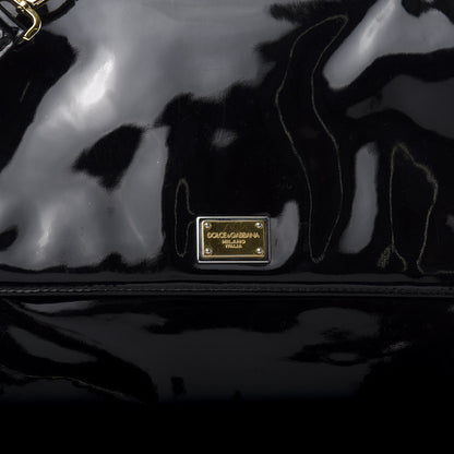 Dolce & Gabbana Patent Large Miss Sicily Satchel Black 11 of 17
