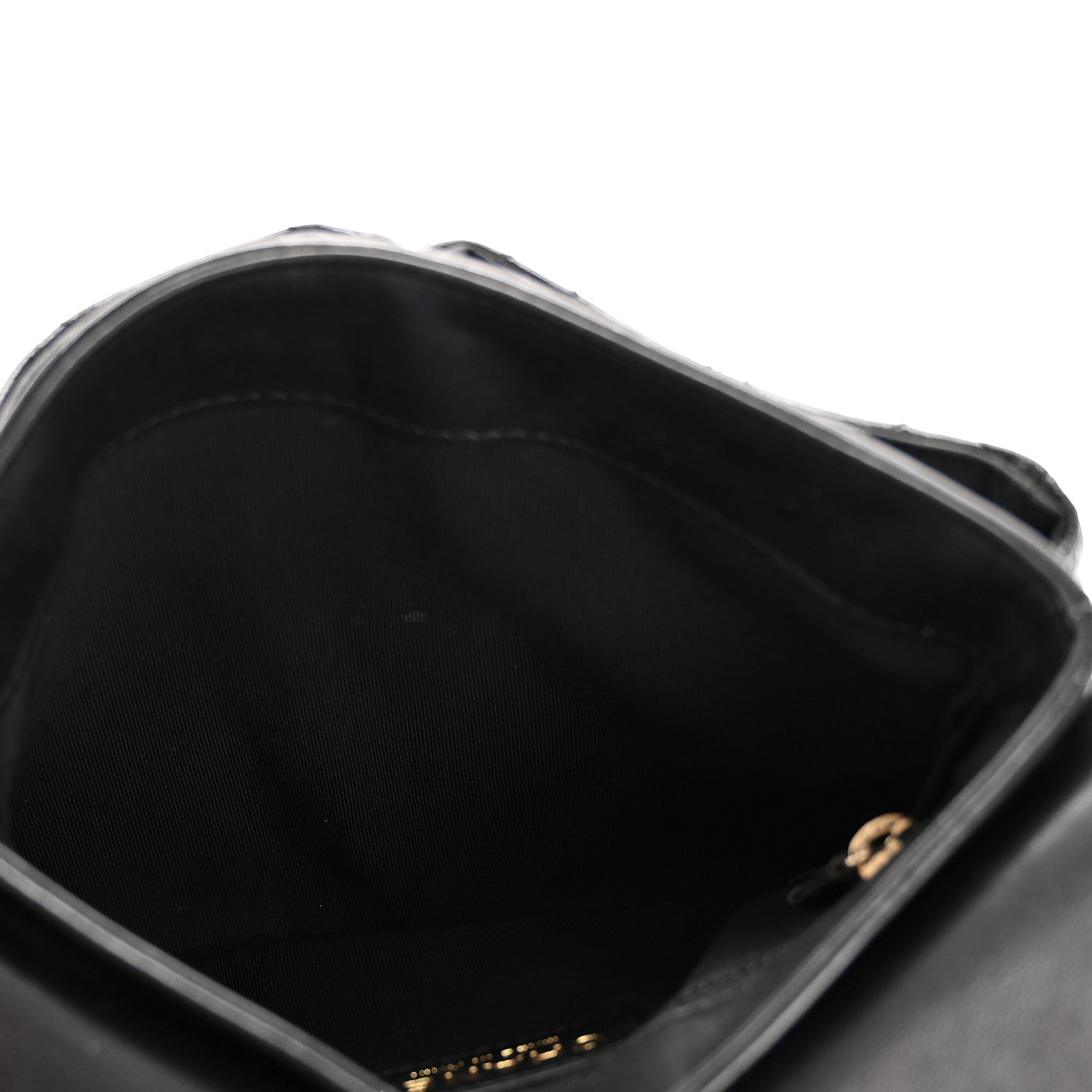 Chanel Glazed Calfskin Quilted Double Pocket Crossbody Flap Black 5 of 15