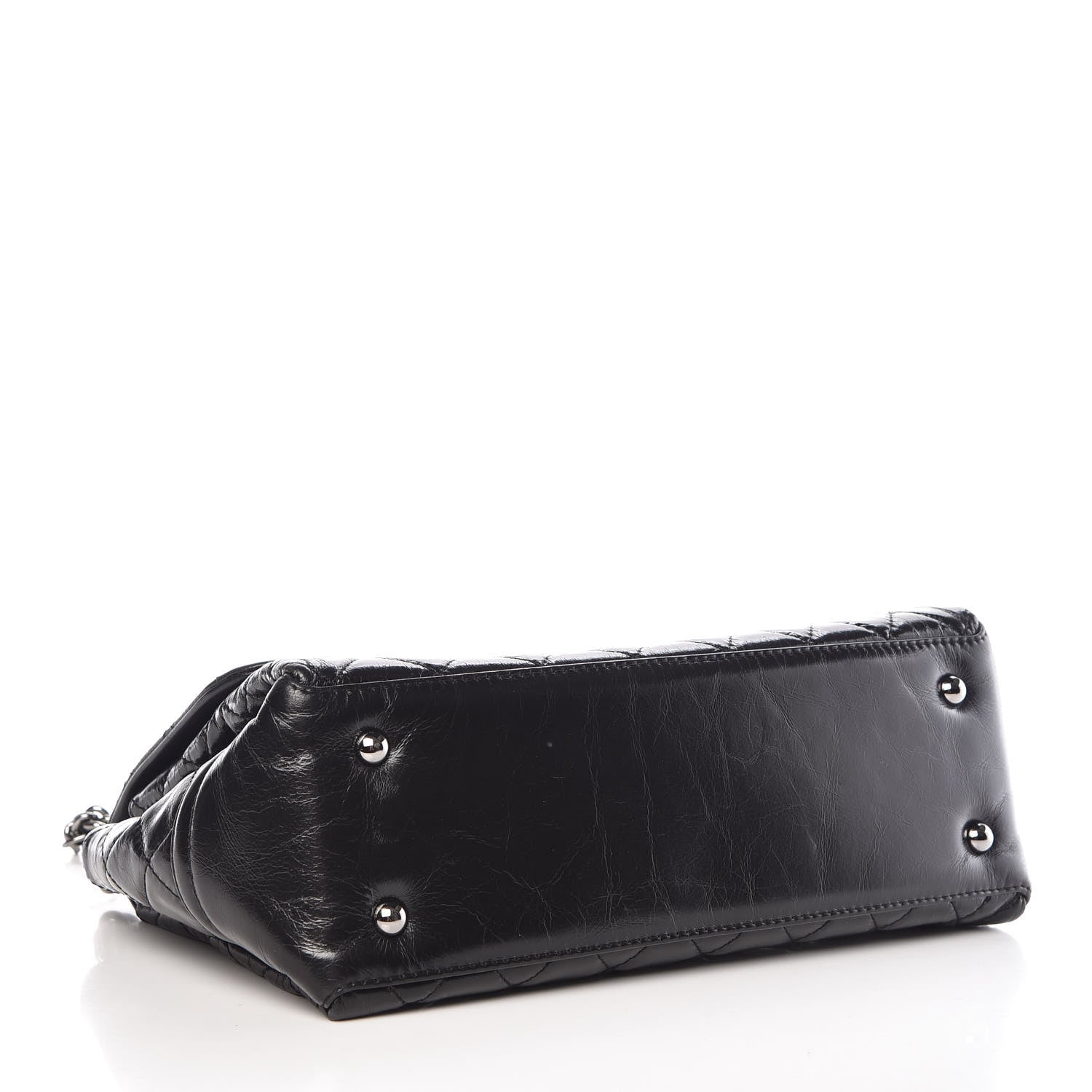 Chanel Glazed Calfskin Quilted Medium Lady Pearly Flap Black 4 of 13