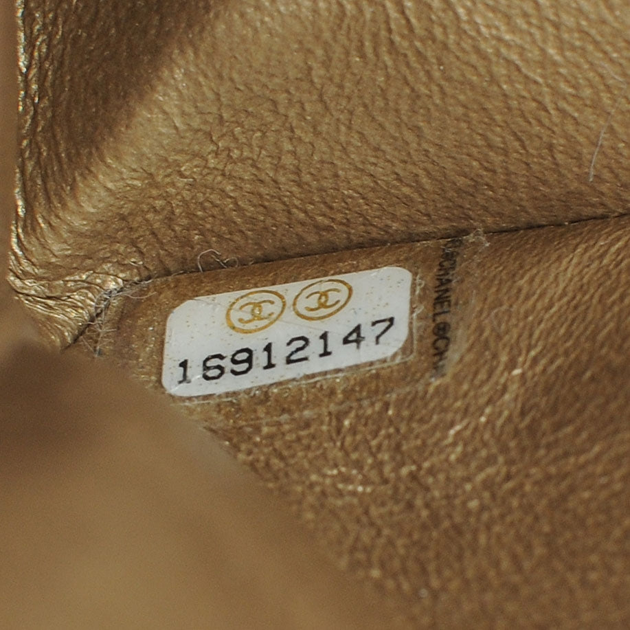 Chanel Lambskin Medium Double Flap Metallic Khaki 6 of 7
