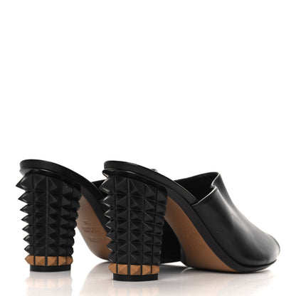 Fendi Vitello Spiked Heel Mules 36 Black 5 of 8
