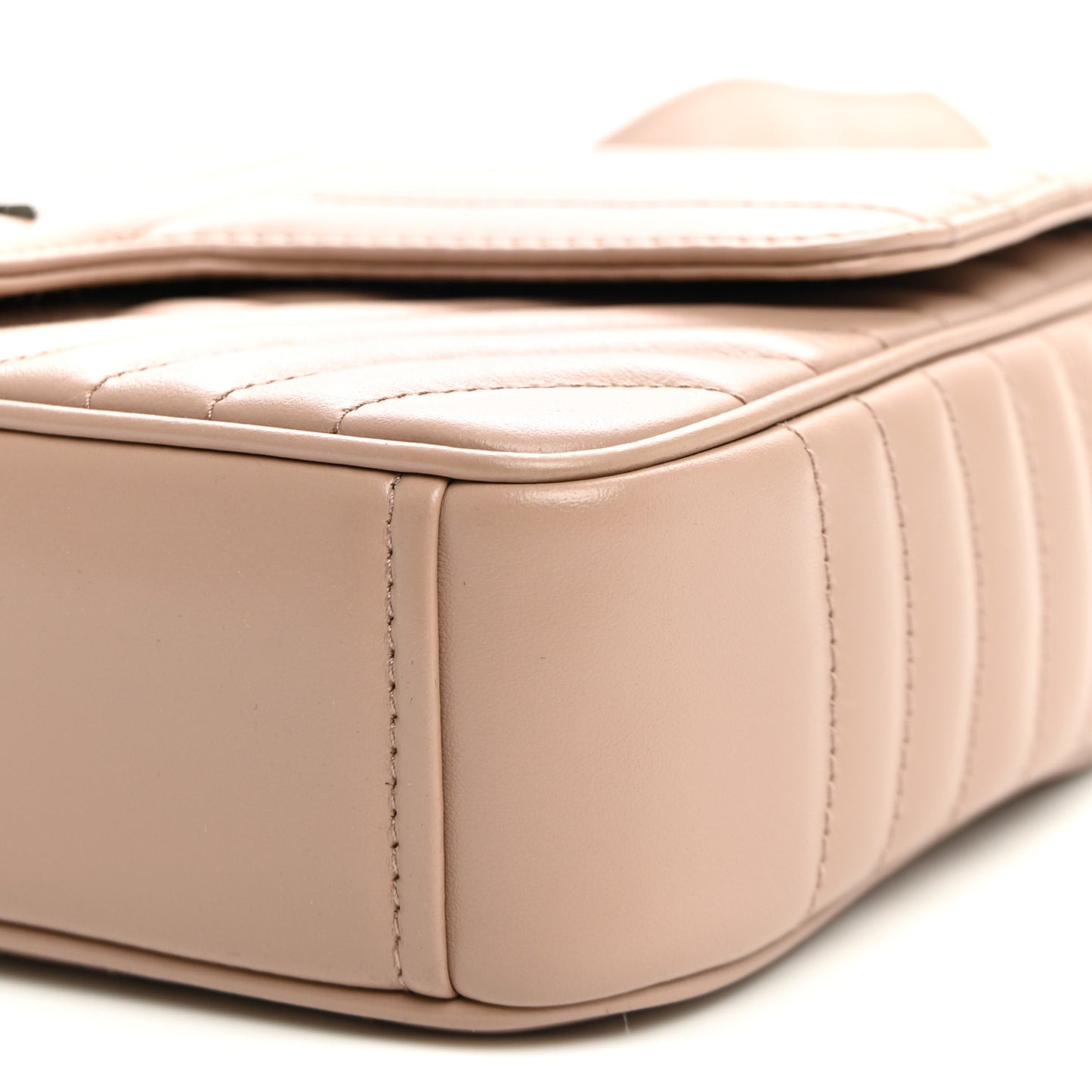 Soft Calfskin Impunture Diagramme Medium Chain Flap Shoulder Bag Cipria