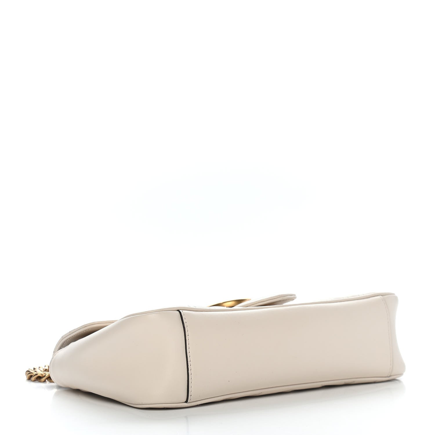 Gucci Calfskin Matelasse Small GG Marmont Shoulder Bag White 4 of 9