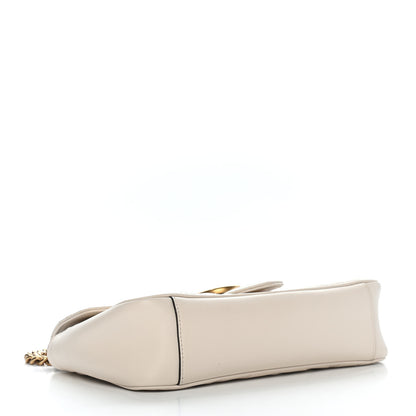 Gucci Calfskin Matelasse Small GG Marmont Shoulder Bag White 4 of 9