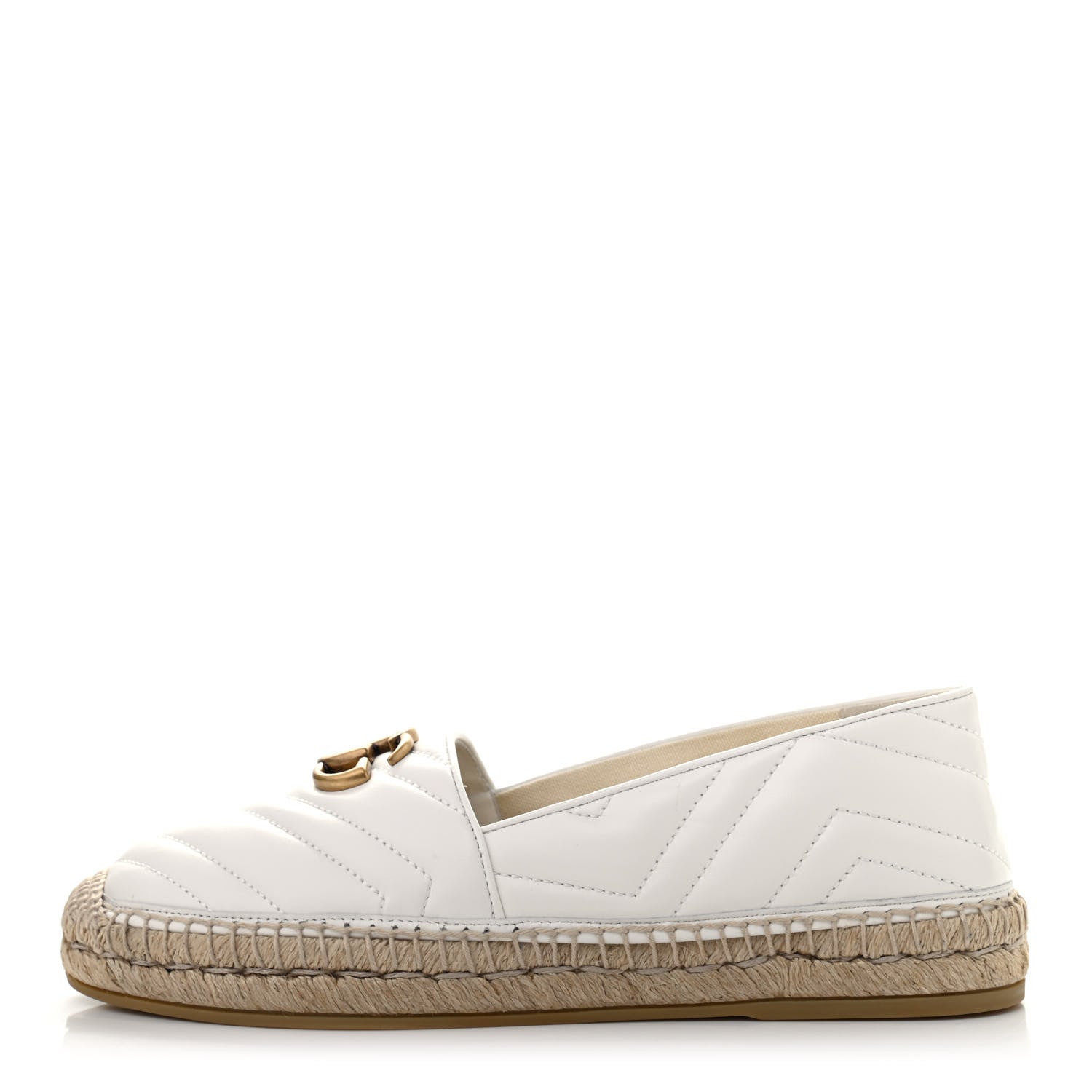 Gucci Nappa Matelasse GG Marmont Espadrilles 40 Great White 1 of 8