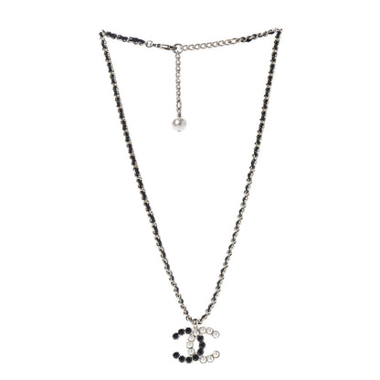 Chanel Lambskin Resin Pearl Dazzling Domino Short Necklace Gold Black 4 of 6
