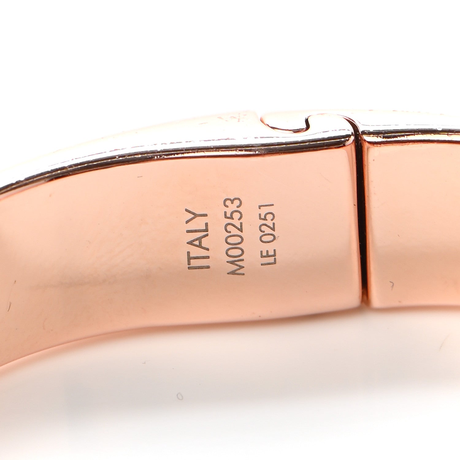 Louis Vuitton Brass Monogram Nanogram Cuff S Pink Gold 5 of 6
