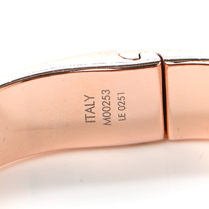 Louis Vuitton Brass Monogram Nanogram Cuff S Pink Gold 5 of 6