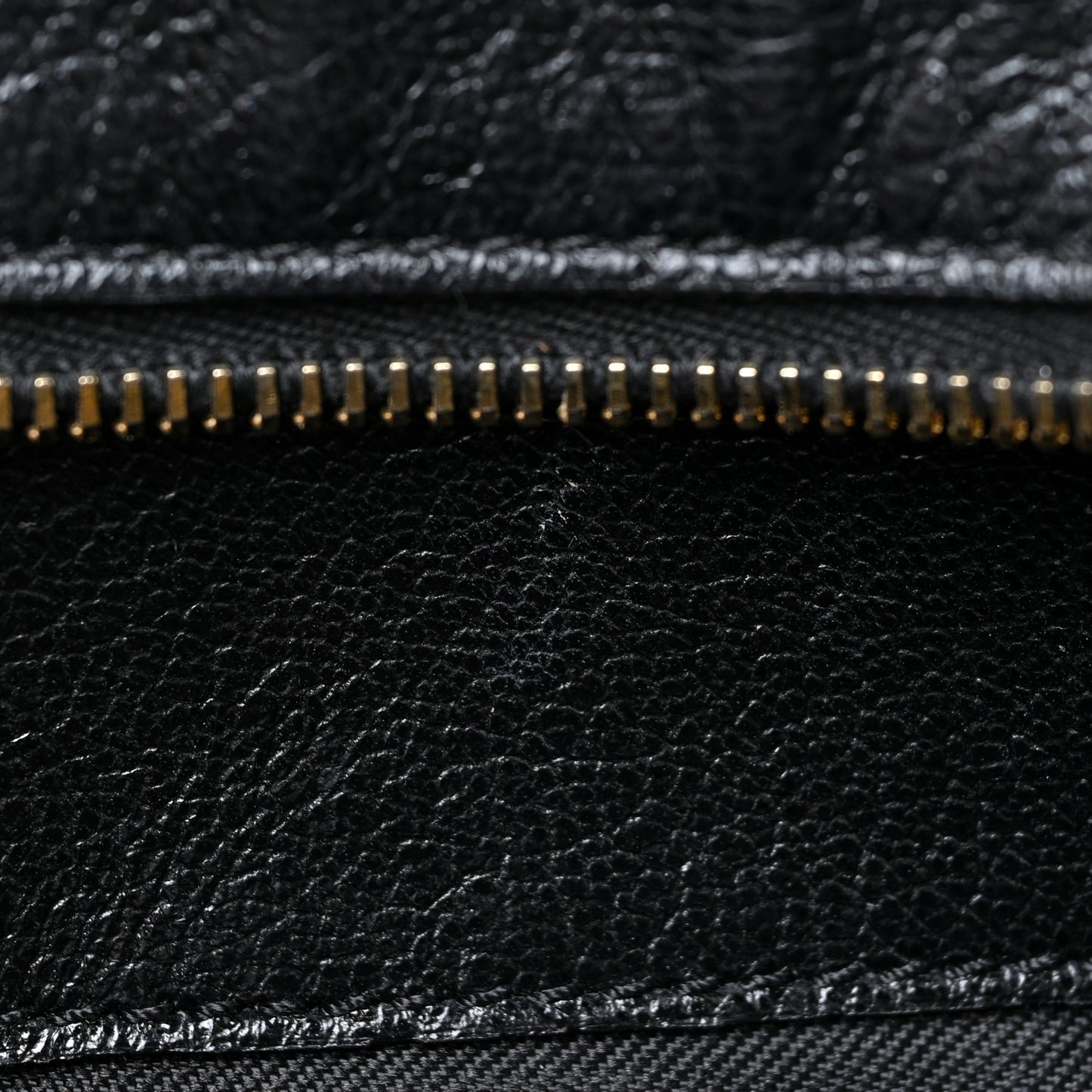 Textured Calfskin Satchel Black