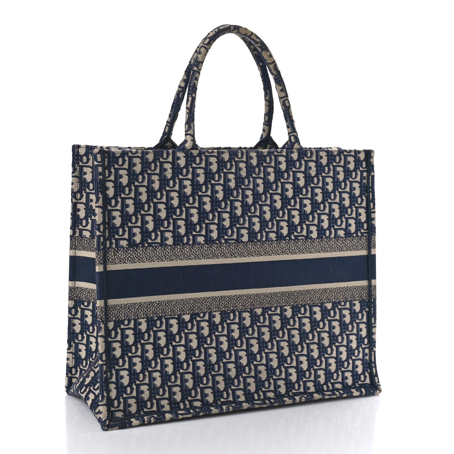 Oblique Large Book Tote Blue Multicolor