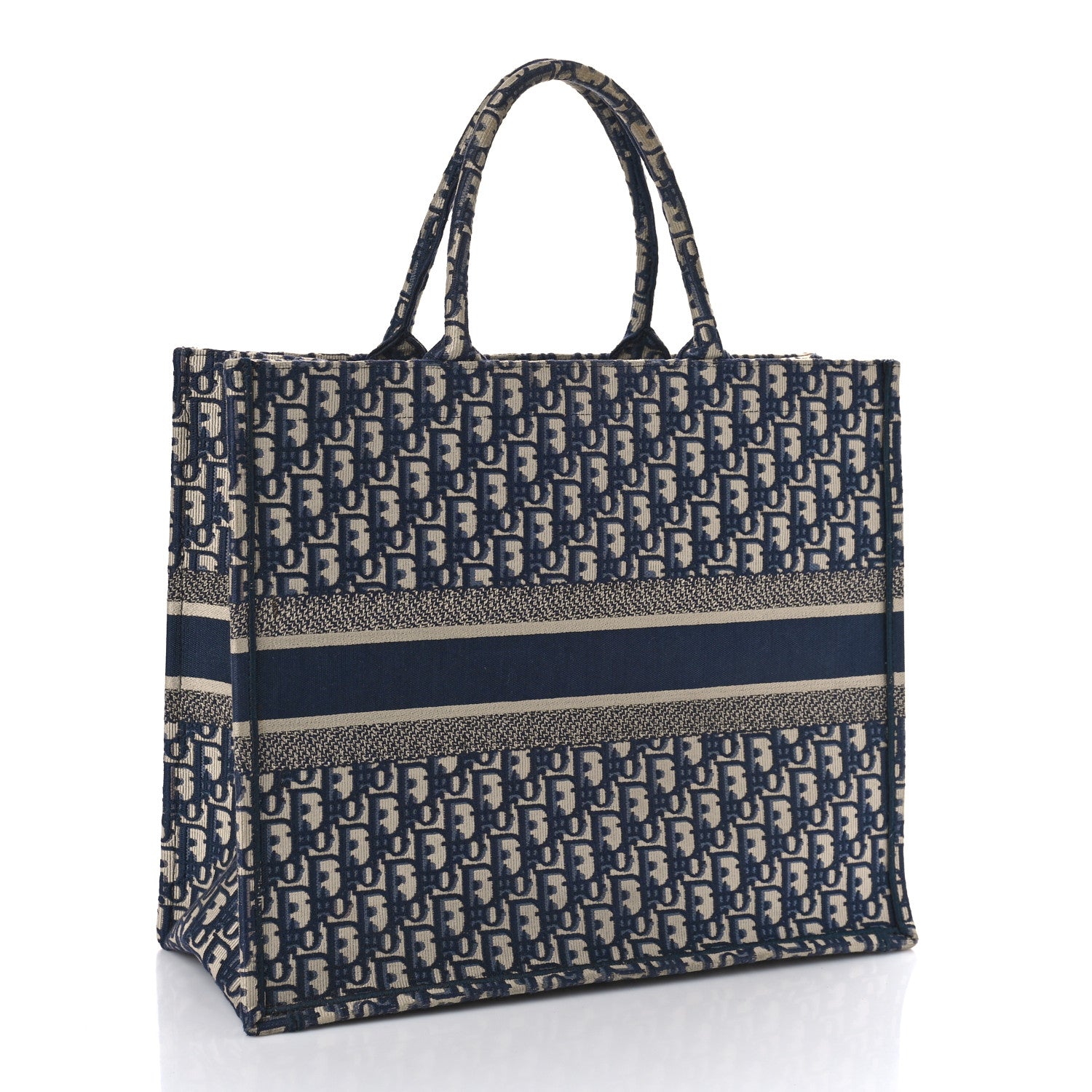 Christian Dior Oblique Large Book Tote Blue Multicolor 3 of 11