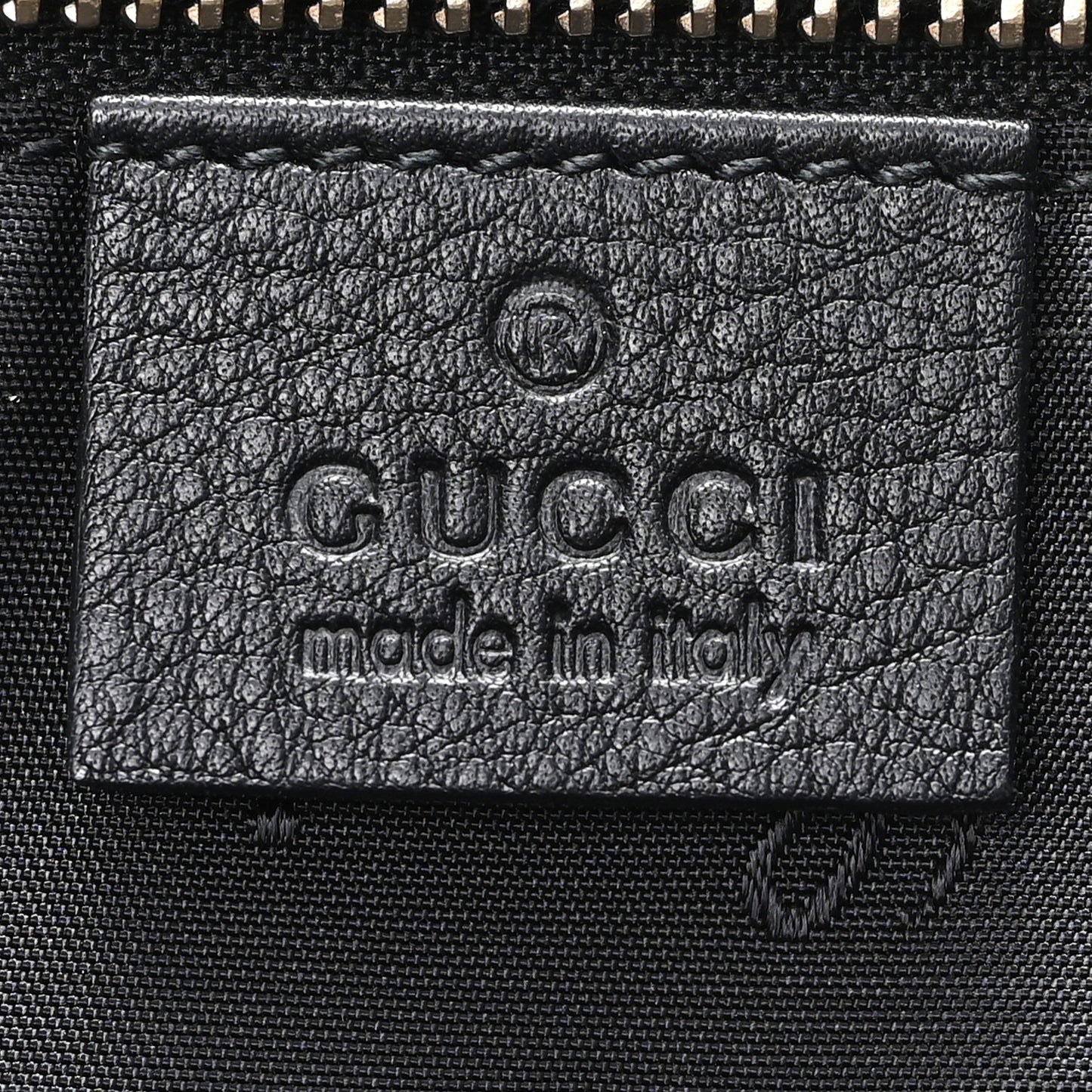 Guccissima Medium Zippered Shopping Tote Black