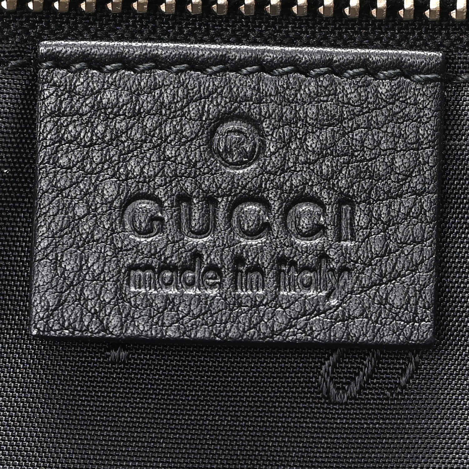 Gucci Guccissima Medium Zippered Shopping Tote Black 6 of 10
