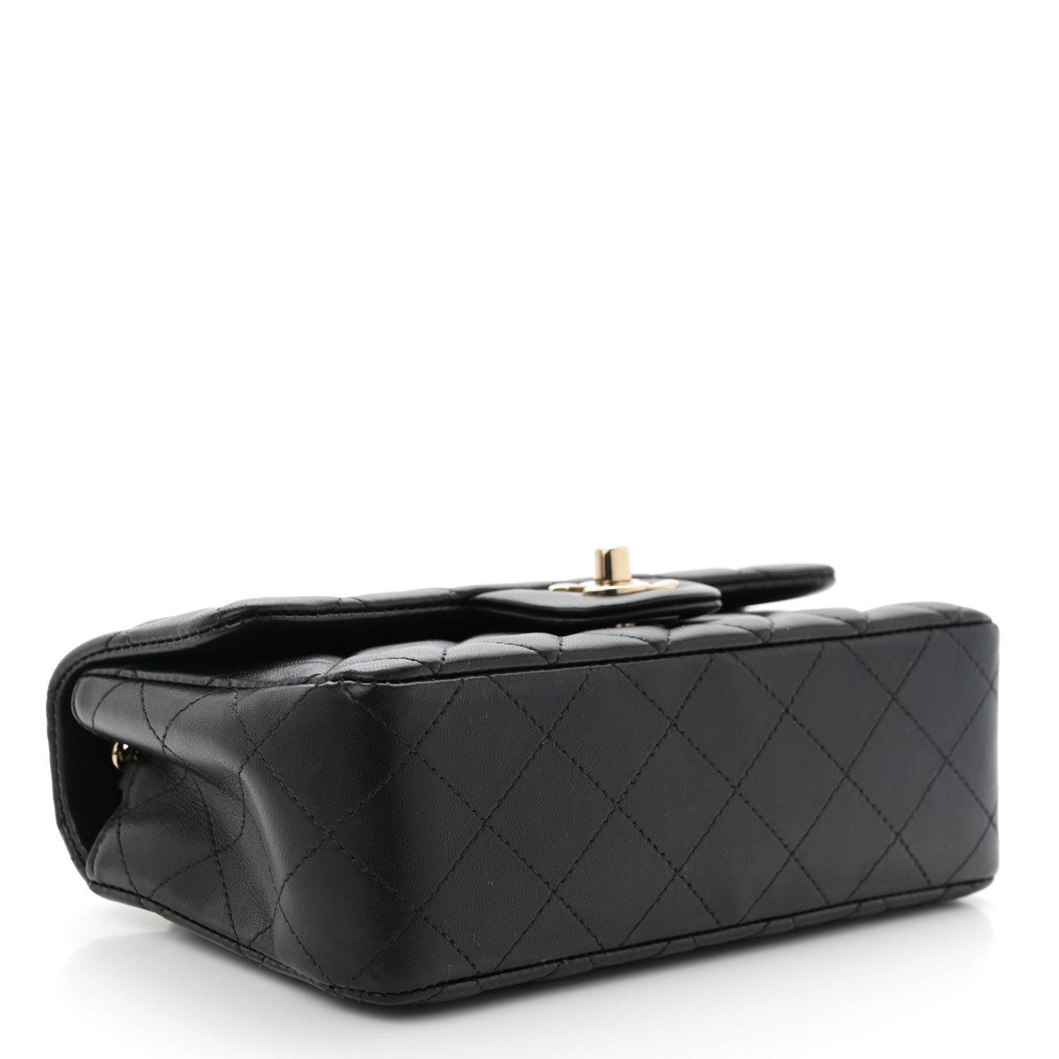 Chanel Lambskin Quilted Mini Rectangular Flap Black 4 of 10