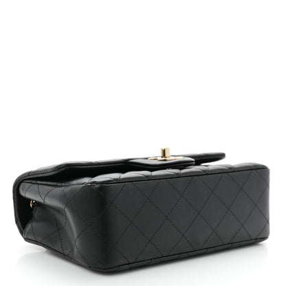 Chanel Lambskin Quilted Mini Rectangular Flap Black 4 of 10