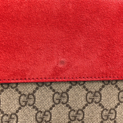 Gucci GG Supreme Monogram Small Dionysus Shoulder Bag Red 12 of 14