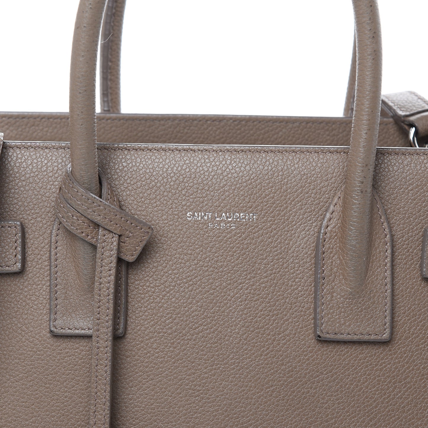 Grained Calfskin Baby Sac De Jour Dark Beige