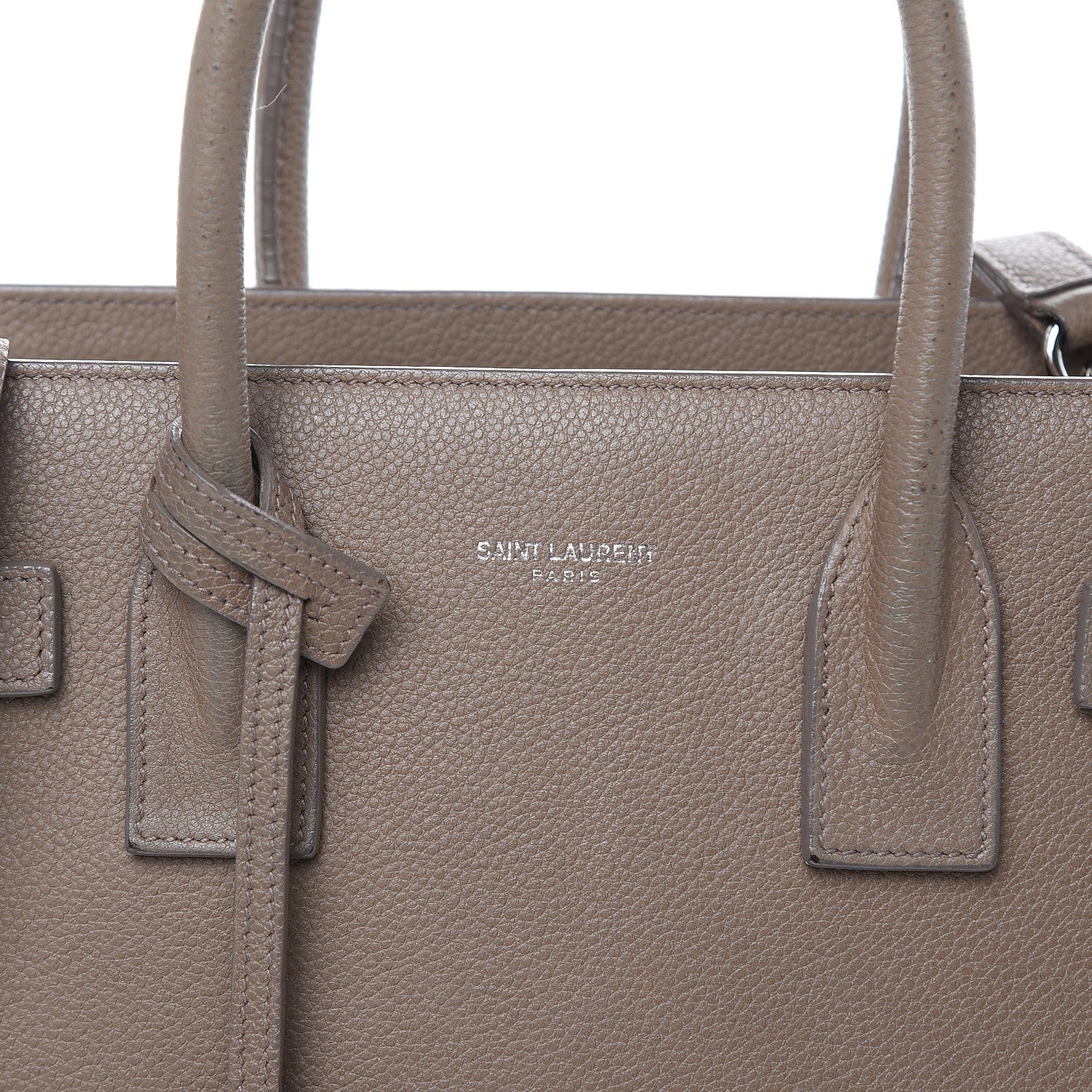 Saint Laurent Grained Calfskin Baby Sac De Jour Dark Beige 9 of 16