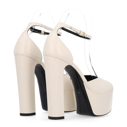 Saint Laurent New Belfagor Jodie 95 Platform Sandal 36.5 Pearl 5 of 11