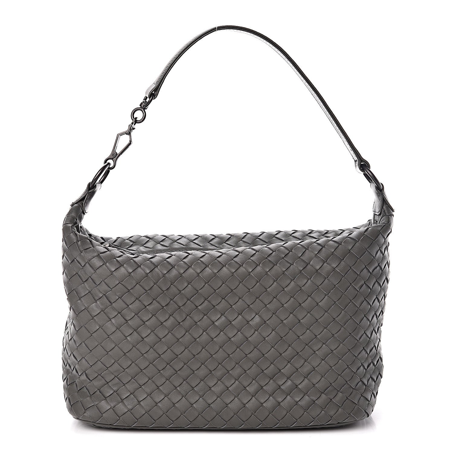 Bottega Veneta Nappa Intrecciato Small Shoulder Bag New Light Grey 1 of 9