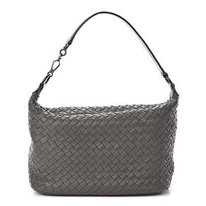 Bottega Veneta Nappa Intrecciato Small Shoulder Bag New Light Grey 1 of 9