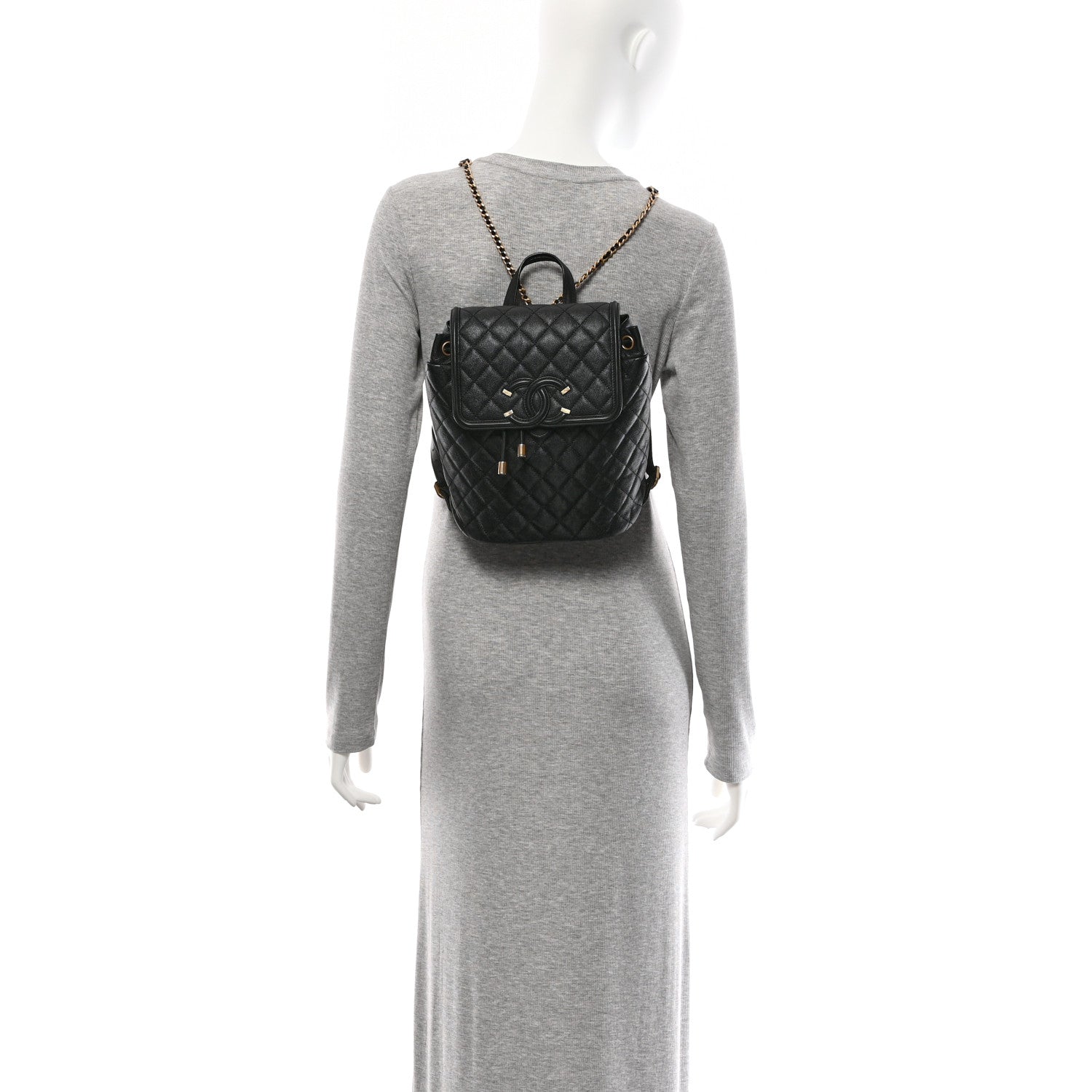 Chanel Caviar Quilted Small Filigree Backpack Black 2 of 10