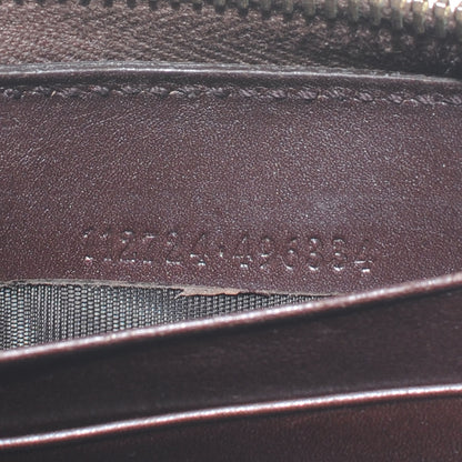 Gucci Guccissima Margaux Calfskin Metal Bar Zip Around Wallet Chocolate 7 of 7