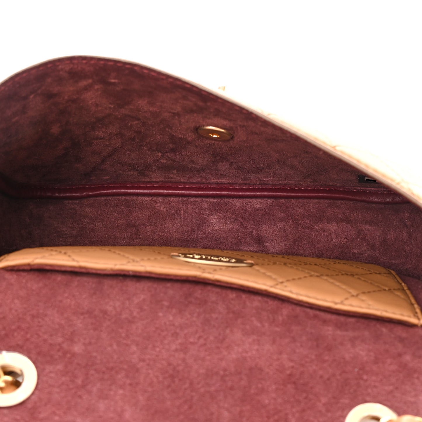 Calfskin Quilted Multi Pouching Flap And Coin Purse Beige