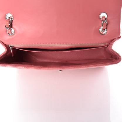 Chanel Patent Chevron Quilted Jumbo Single Flap Pink 6 of 11