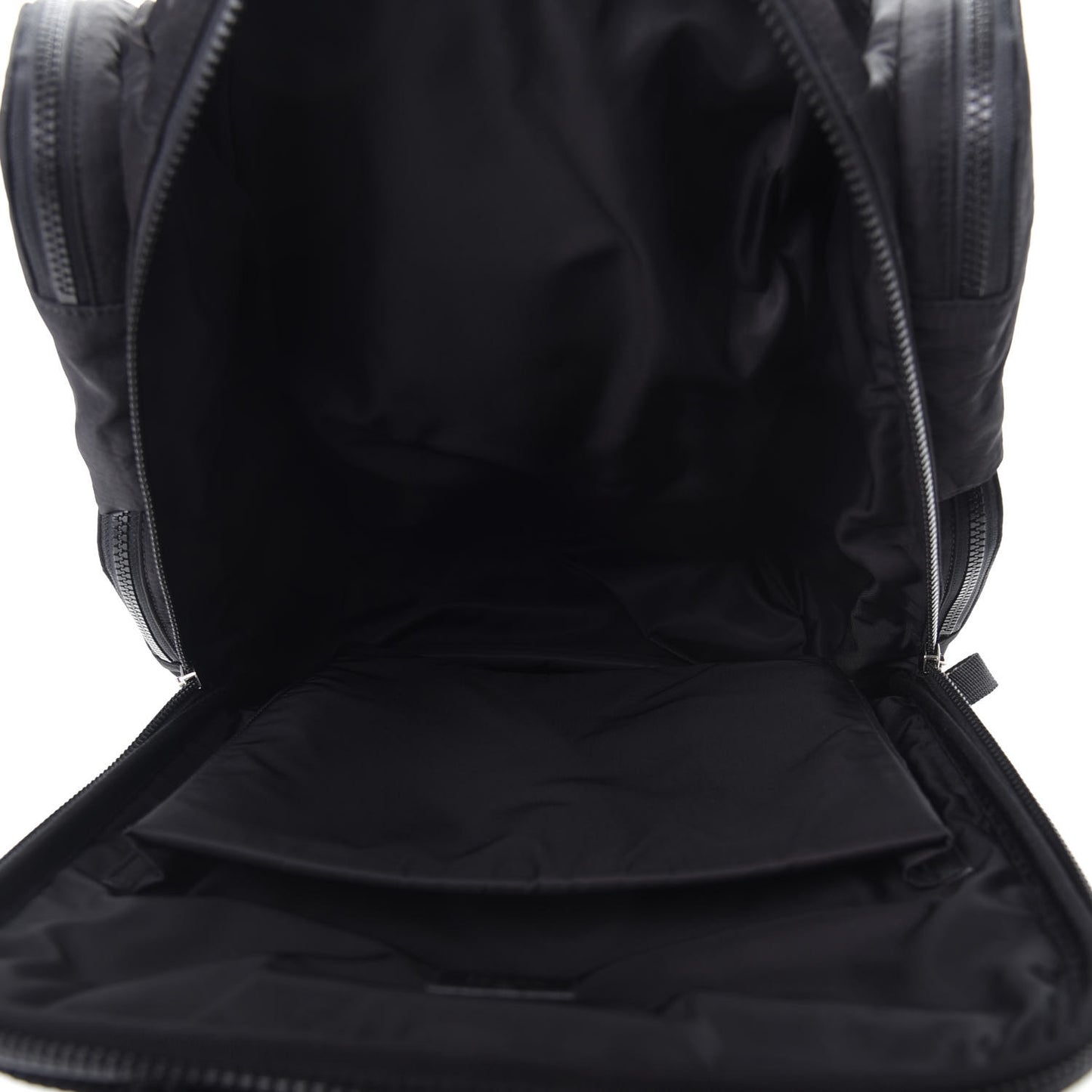 Nylon Twill 80s Logo Patch Backpack Black