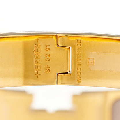 Hermes Enamel Narrow Clic Clac H Bracelet PM Marron Glace 3 of 5