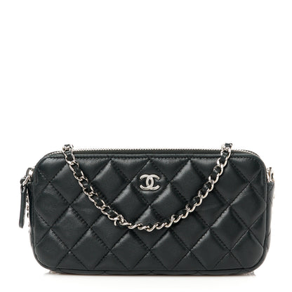 Chanel Lambskin Quilted Small Clutch With Chain Black 1 of 10