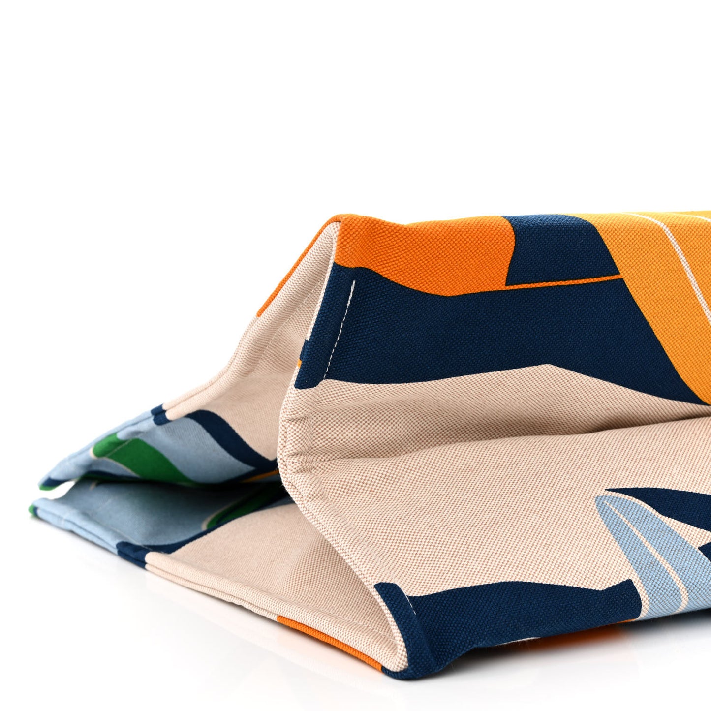 Canvas Apres la Vague Beach Bag Orange Bleu