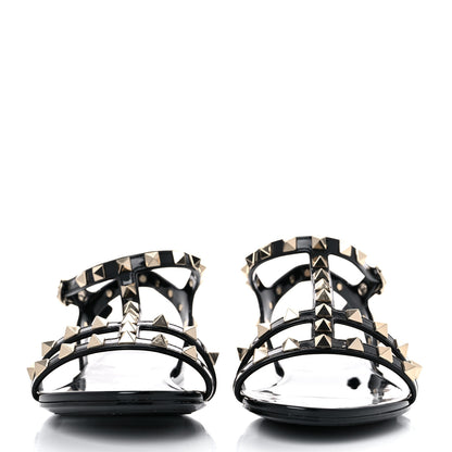 Valentino Garavani PVC Jelly Rockstud Caged Sandals 36 Black 3 of 22