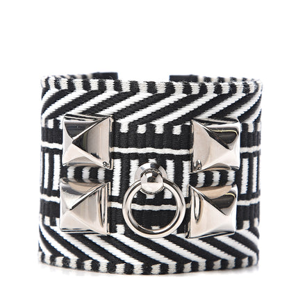 Hermes Toile Sombrero CDC Bracelet T2 Ecru Black 1 of 4