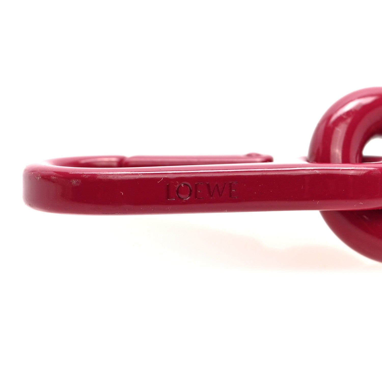 Loewe Brass Monochrome Donut Chain Shoulder Strap Ruby Red Glaze 3 of 3