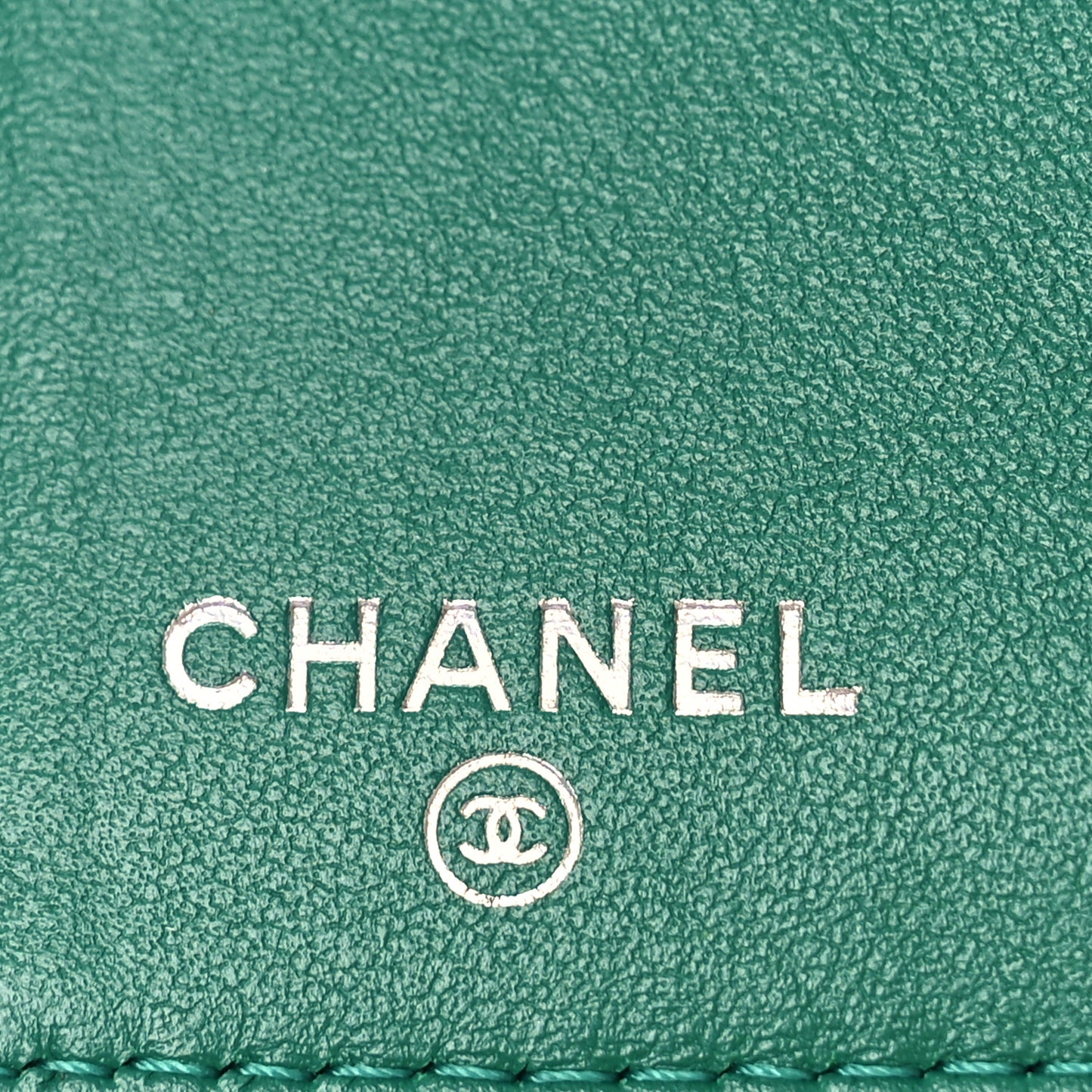 Caviar Quilted Double Flap Wallet Green