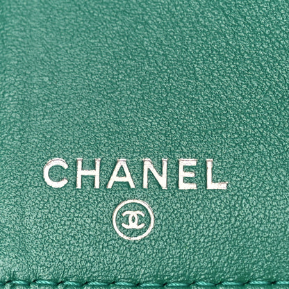 Chanel Caviar Quilted Double Flap Wallet Green 7 of 11