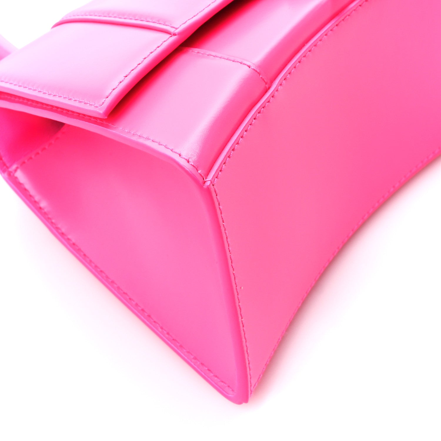 Balenciaga Shiny Box Calfskin Small Hourglass Top Handle Bag Hot Pink 9 of 10