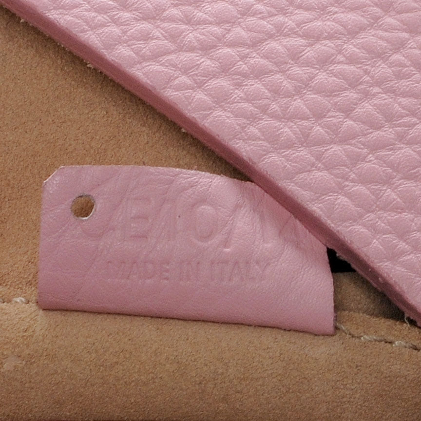 Leather Studded Shoulder Bag Pink
