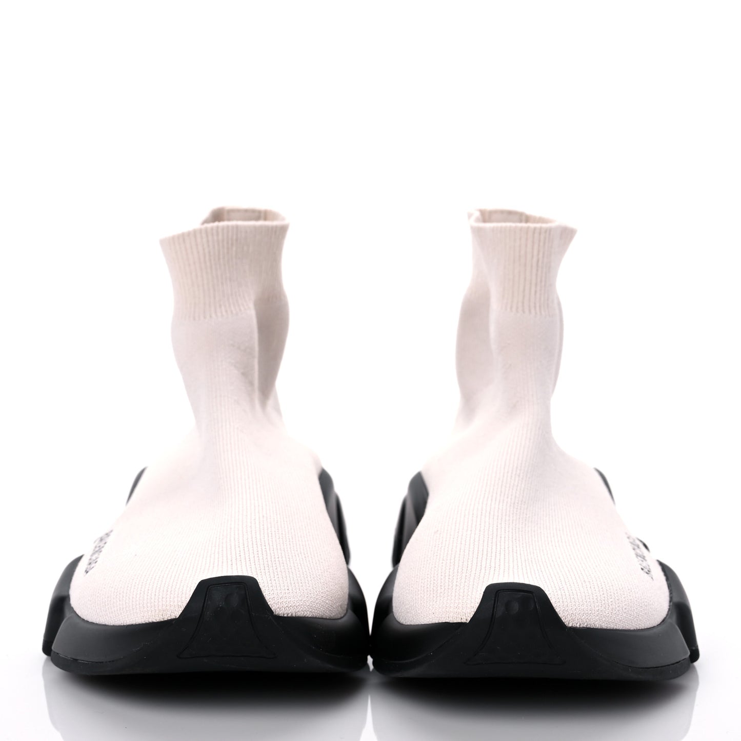 Neoprene Knit Womens Speed Sneakers 38 White Black