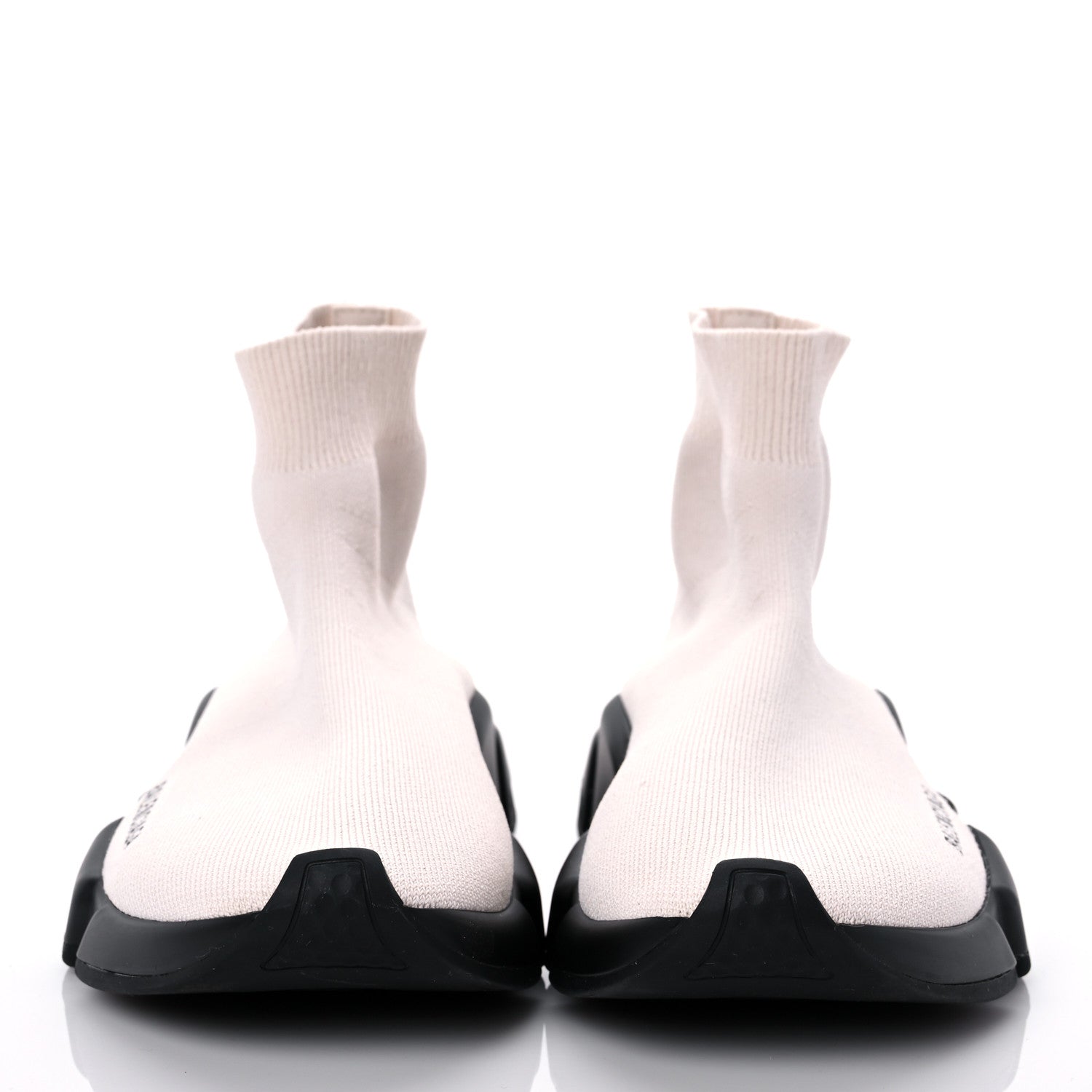 Balenciaga Neoprene Knit Womens Speed Sneakers 38 White Black 2 of 11
