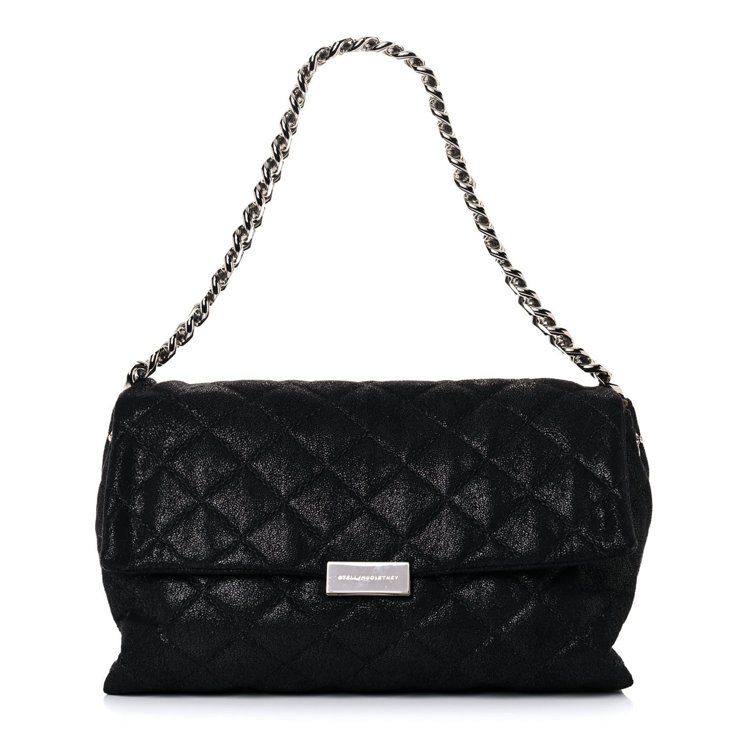 Shaggy Deer Quilted Large Beckett Shoulder Bag Black