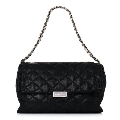 Stella McCartney Shaggy Deer Quilted Large Beckett Shoulder Bag Black 1 of 9