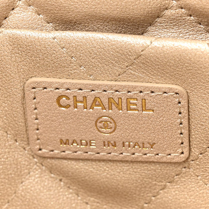 Chanel Lambskin Crystal Medium CC Pouch With Handle Black 6 of 8
