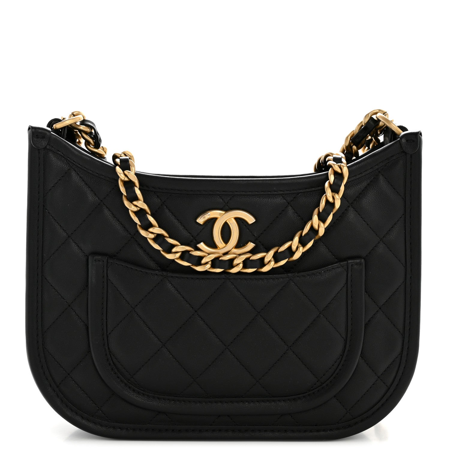 Chanel Calfskin Quilted Hobo Black 1 of 12