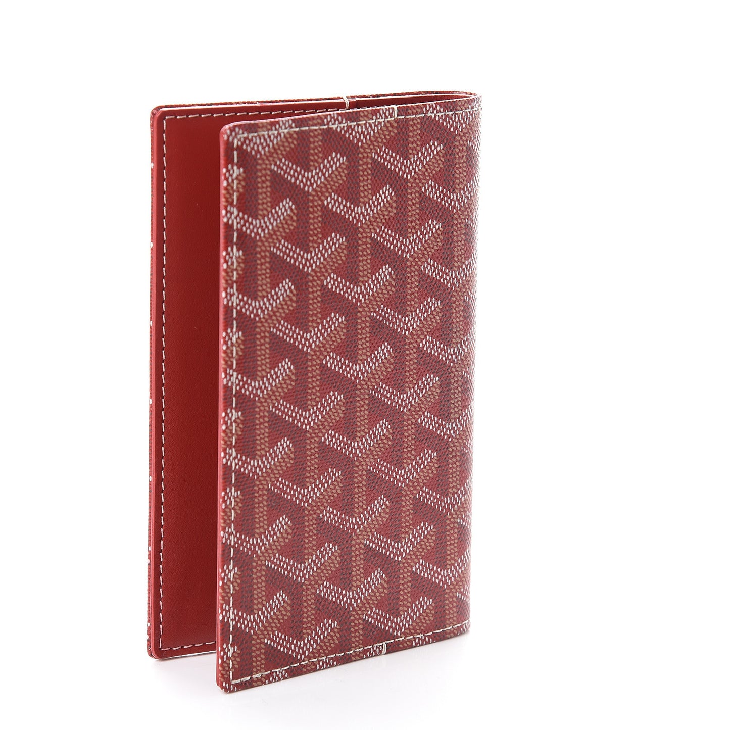 Goyardine Passport Wallet Red