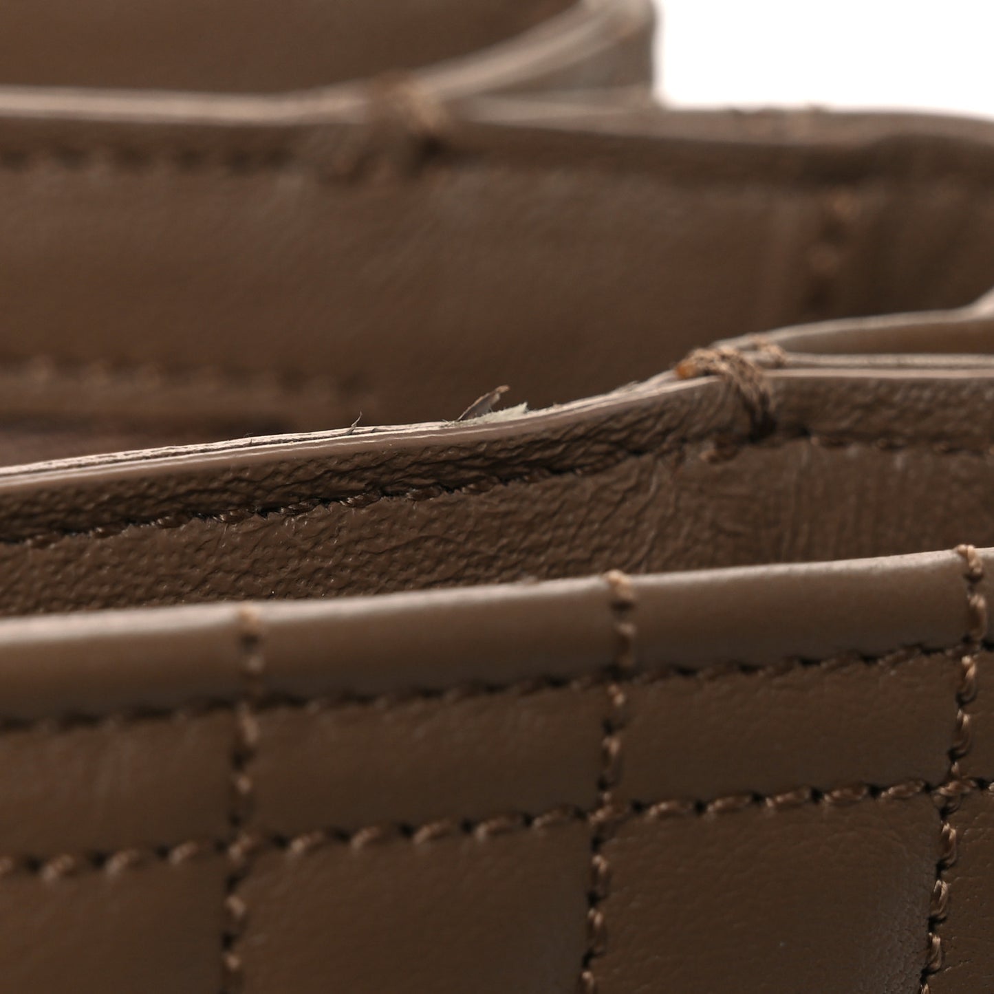 Calfskin Quilted Medium C Bag Beige