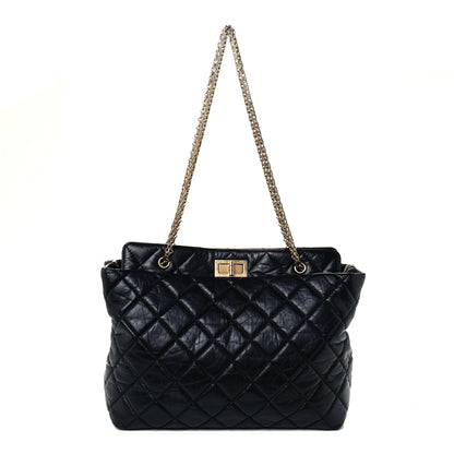Chanel Aged Calfskin Reissue 2.55 Tote Black 1 of 9