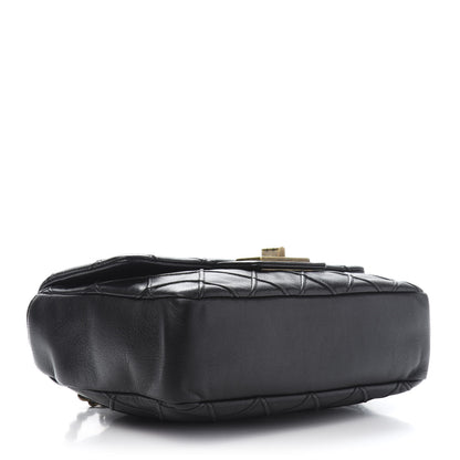 Chanel Calfskin Diamond Debossed Medium Cosmos Flap Black 4 of 12